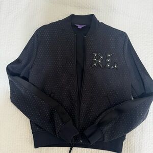 Ralph Lauren Black Studded Jacket. Size S